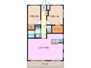 益生駅 徒歩22分 3階の物件間取画像